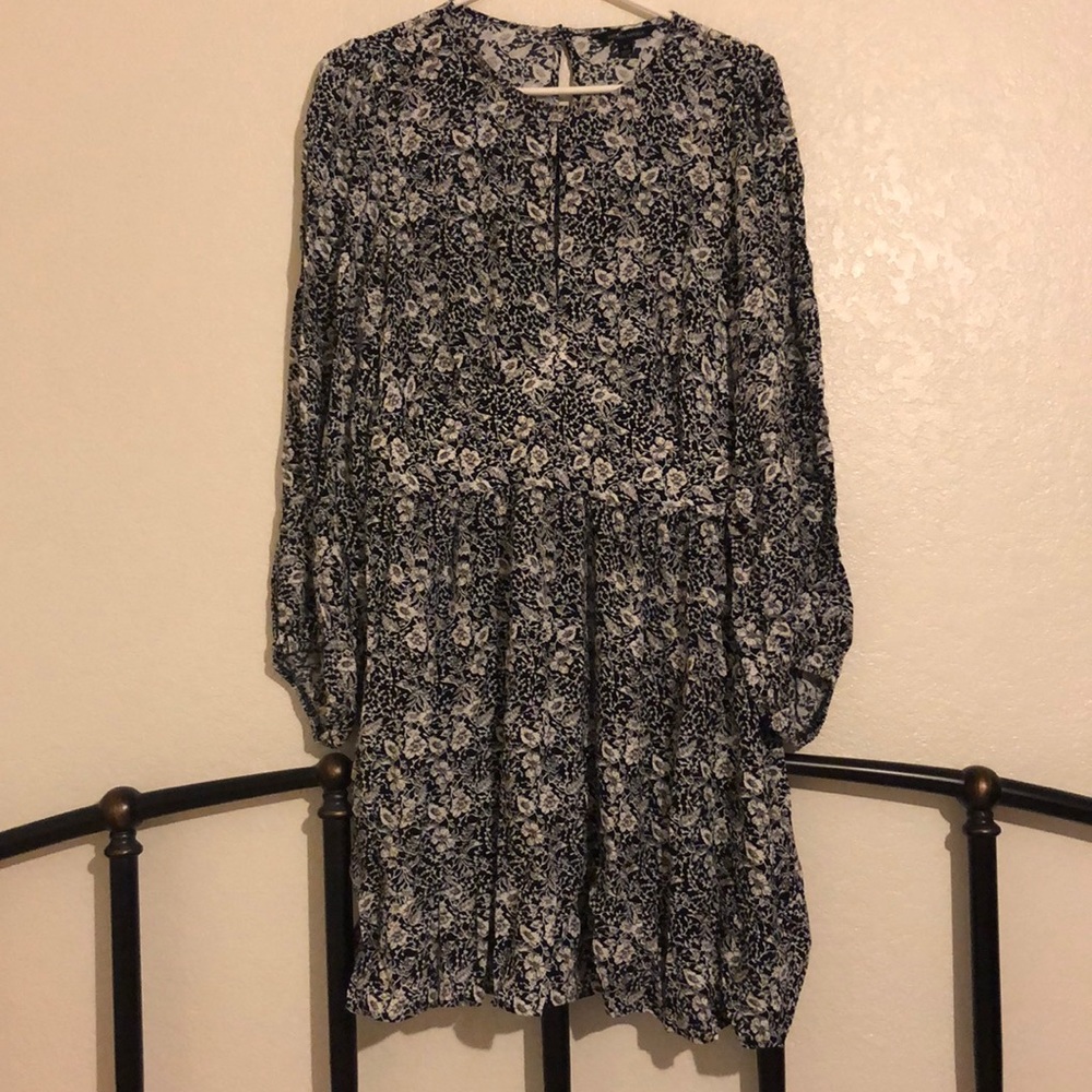Banana Republic black and white floral dress